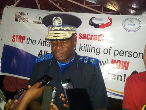 Malawi police rolls out sensitization campaign against albino killings and HIV/Aids in