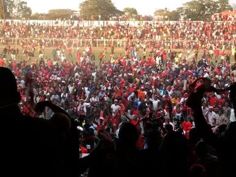 Bullets Supporters invading the play field in an unexpected jubilation