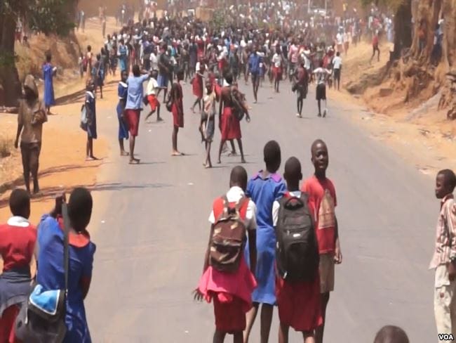 Malawi Students protest