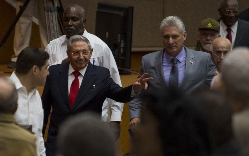 Raul Castro and Diaz-Canel