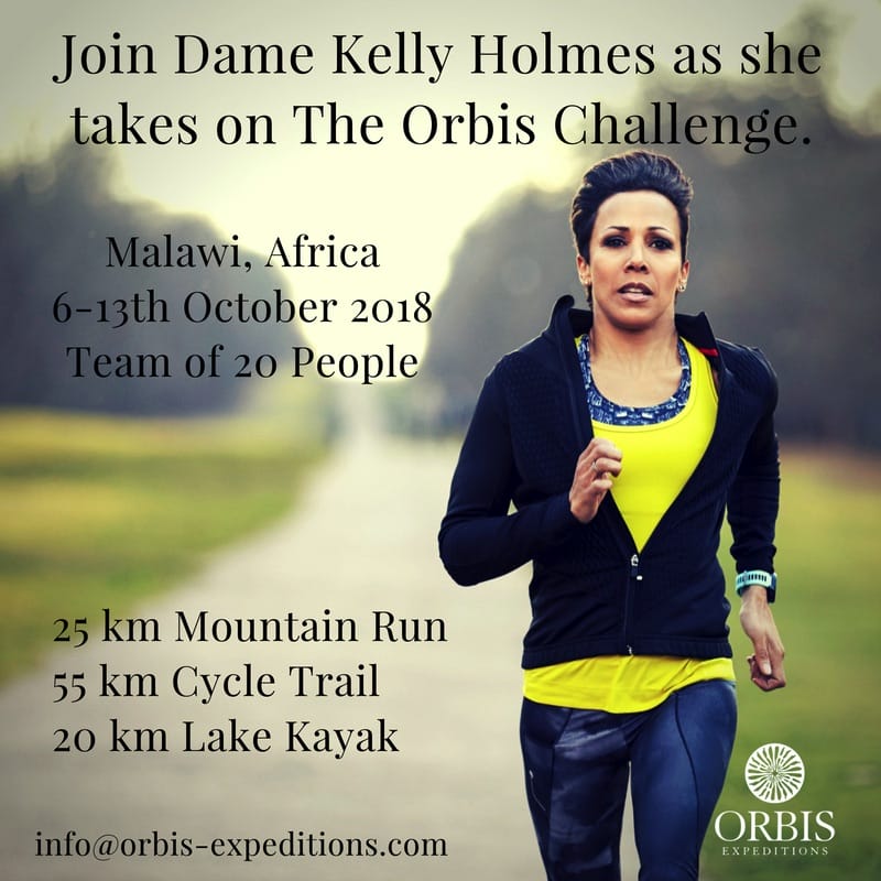 Kelly Holmes running in Malawi