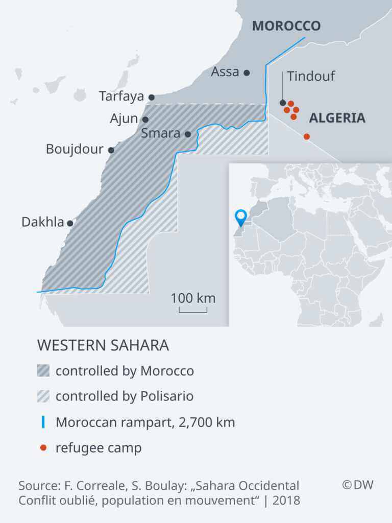 Infografik Karte Westsahara EN
