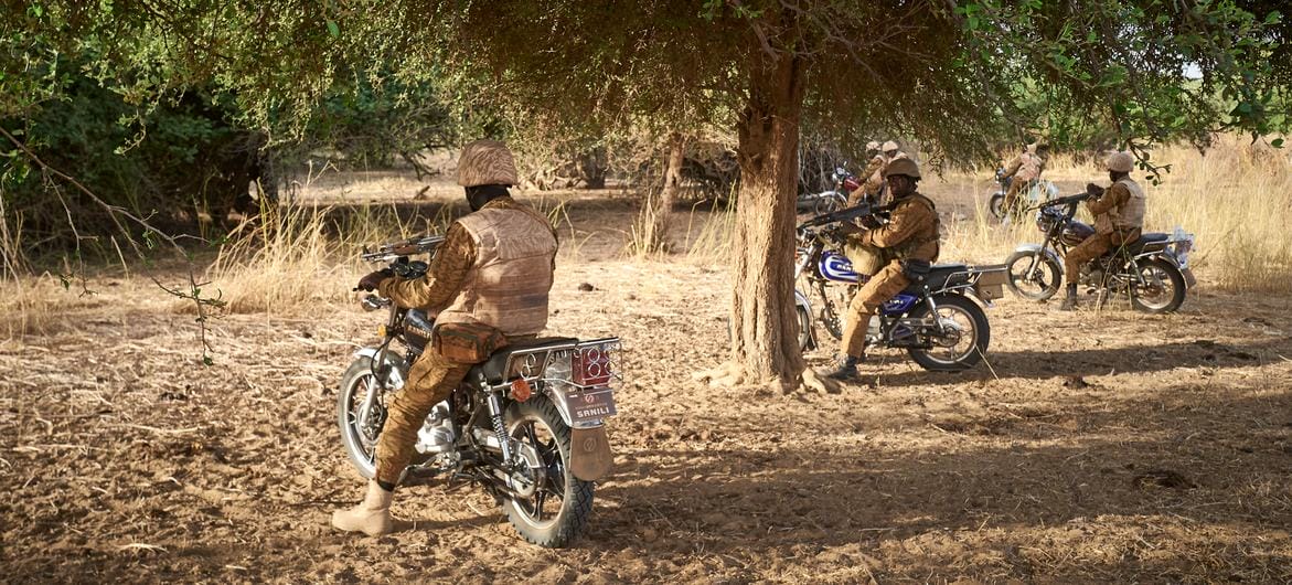 Soldiers from Burkina Faso during a military operation along the border with Mali and Niger.