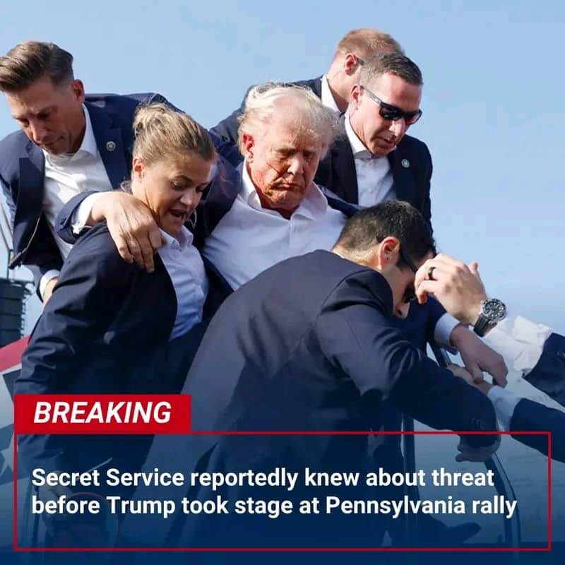 Trump protected by security