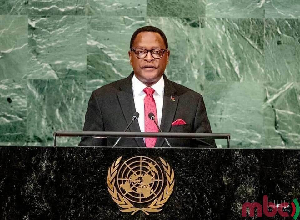 Lazrus Chakwera at UN
