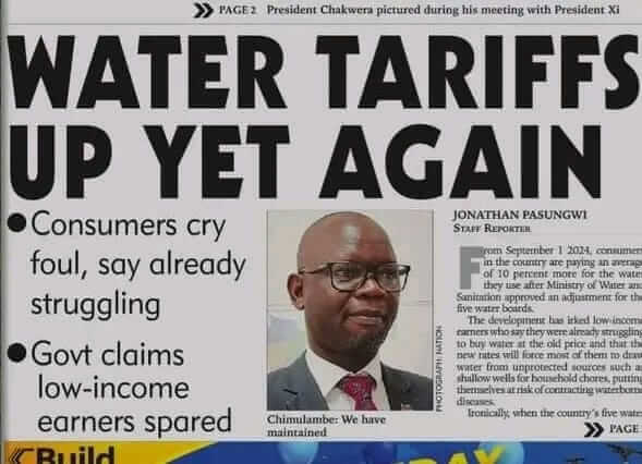 Water tariffs increase again