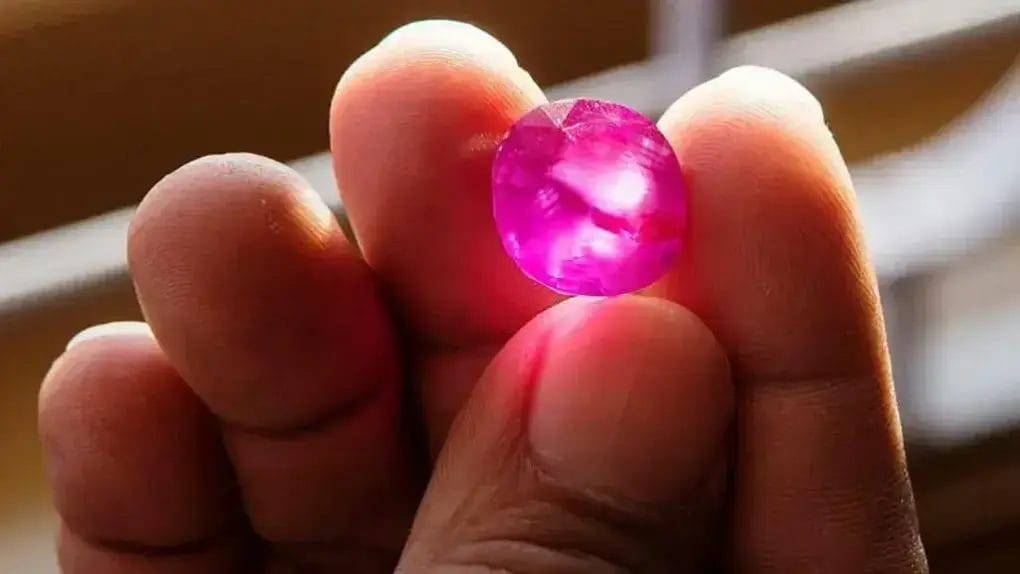holding a Ruby