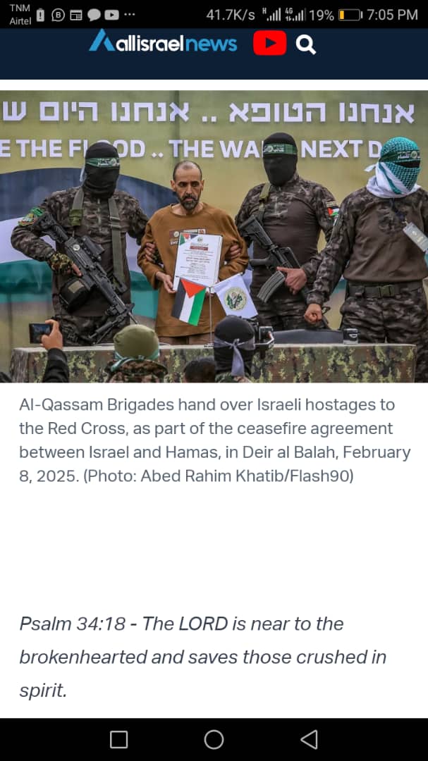 hamas handing over hostages