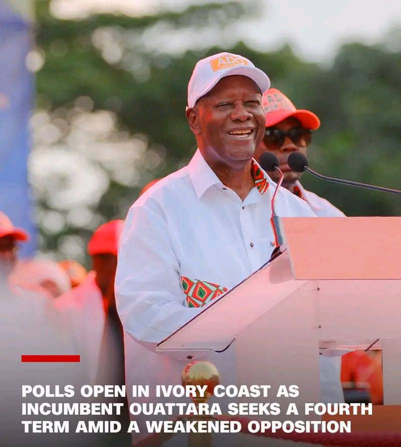 Ivory Coast votes amid tension as President Alassane Ouattara seeks controversial fourth term