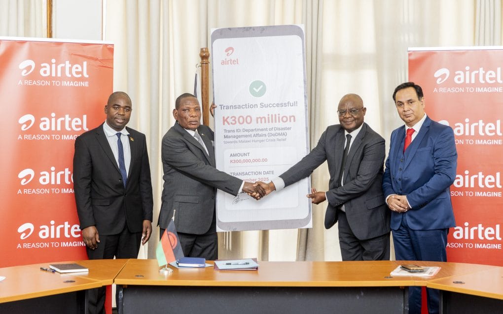 Airtel Malawi handsomely aids MK300 million toward support national hunger crisis response