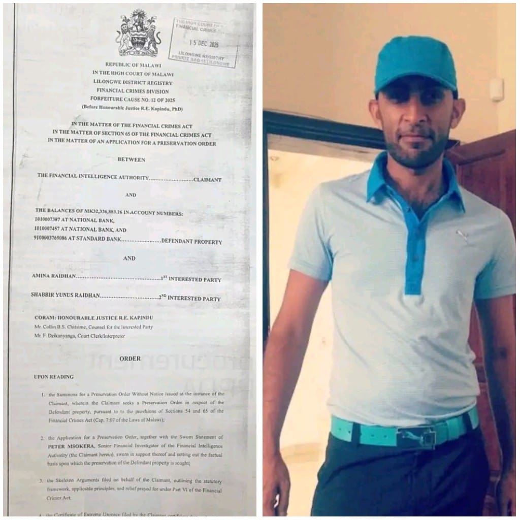 Malawi FIA, Police secretly arrest,  release suspected major illegal forex traders Shabbir Raidhan, Amin Raidhan